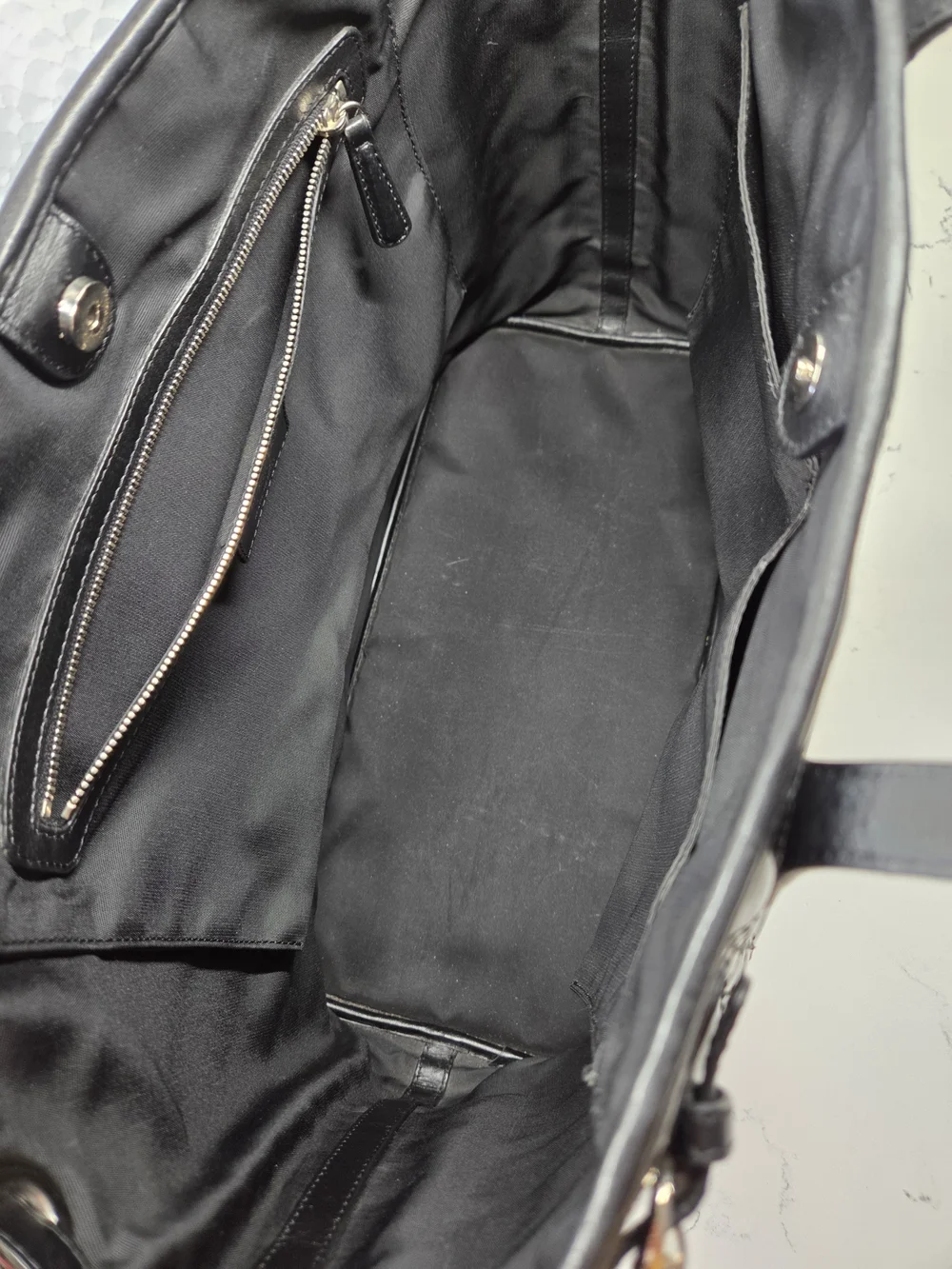 Christian Dior Black Quilted Patent Leather Panarea Medium Tote Bag + COA